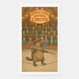 Platypus on a tightrope napkin