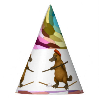 Platypus on a tightrope party hat