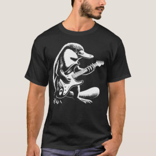 Platypus Playing Electric Guitar Rock Star Guitari T-Shirt