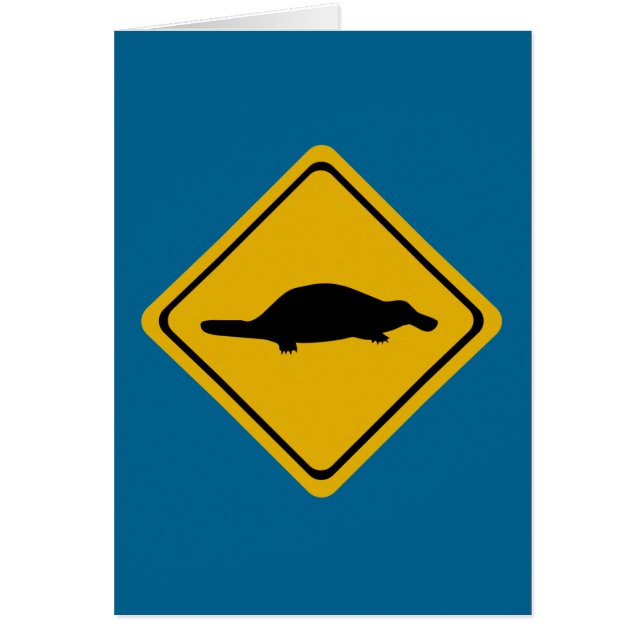 platypus road sign (Front)