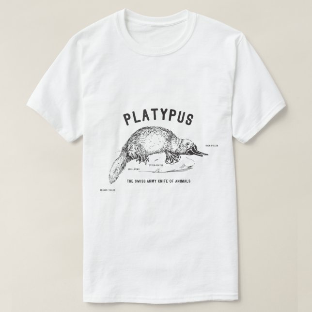 Platypus Swiss Army Knife of Animals  T-Shirt (Design Front)