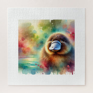 Platypus Watercolor 010824AREF125 - Watercolor Jigsaw Puzzle