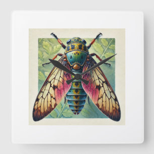 Platyzosteria dorsal view 230824IREF210 - Watercol Square Wall Clock