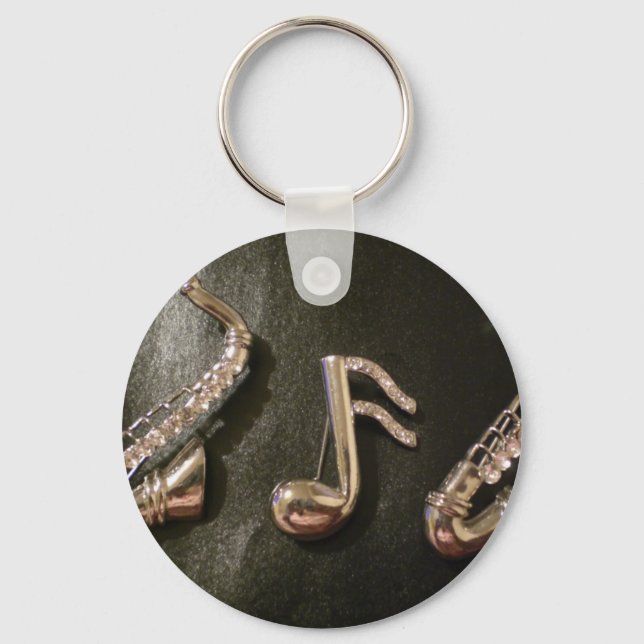 Play a musical note on that Saxaphone Keychain (Front)