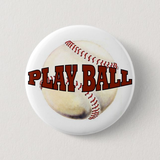 PLAY BALL 1 2 INCH ROUND BUTTON (Front)