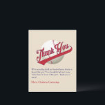 Play Ball Baseball Baby Shower Thank You Card<br><div class="desc">Hit a home run with gratitude! This Play Ball Baseball Baby Shower Thank You Card brings sporty charm to your celebration. Featuring a classic baseball design with bold red stitching and a playful “Thank You” script, it’s the perfect way to thank friends and family for their thoughtful gifts and warm...</div>