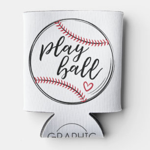 Play Ball Baseball, Personalized Name Number - GLS Can Cooler