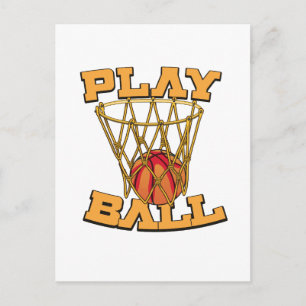 Play Ball Basketball. Postcard