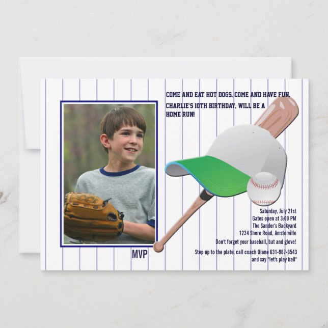 Play Ball Photo Invitation (Front)