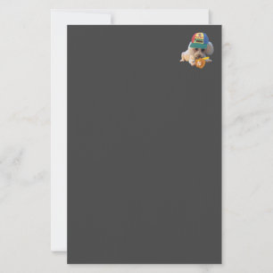 Play Ball Poodle Light Black Stationery