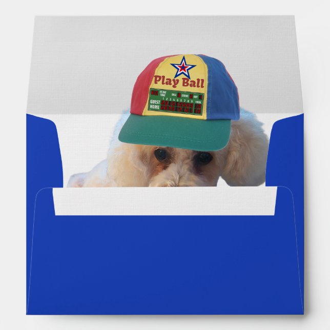 Play Ball Poodle Matching Envelopes (Back (Bottom))