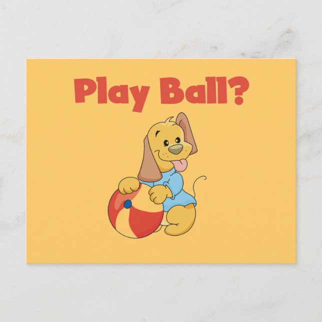 Play Ball Tshirts and Gifts Postcard (Front)