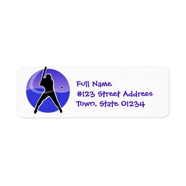 Play Baseball Mailing Labels (Front)