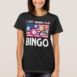 Play Bingo American Flag Funny Bingo T-Shirt