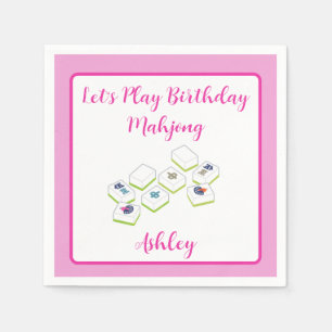 Play Birthday Mahjong PERSONALIZE Napkin
