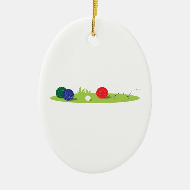 Play Bocce Ceramic Ornament (Front)