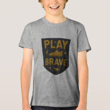 Play Brave Football Embroidered Design