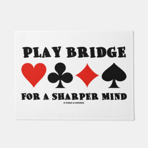 Play Bridge For A Sharper Mind Four Card Suits Doormat