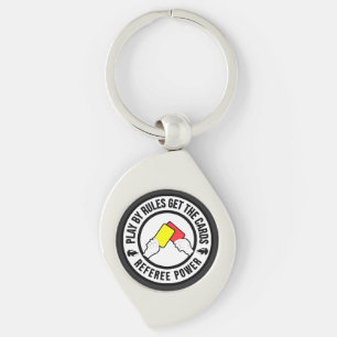 Play by rules get the cards Referee Power gift Keychain