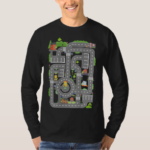Play Cars On Dad's Back Play Mat Car Race Track Fa T-Shirt