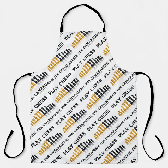 Play Chess For Camaraderie Reflective Chess Set Apron (Front)