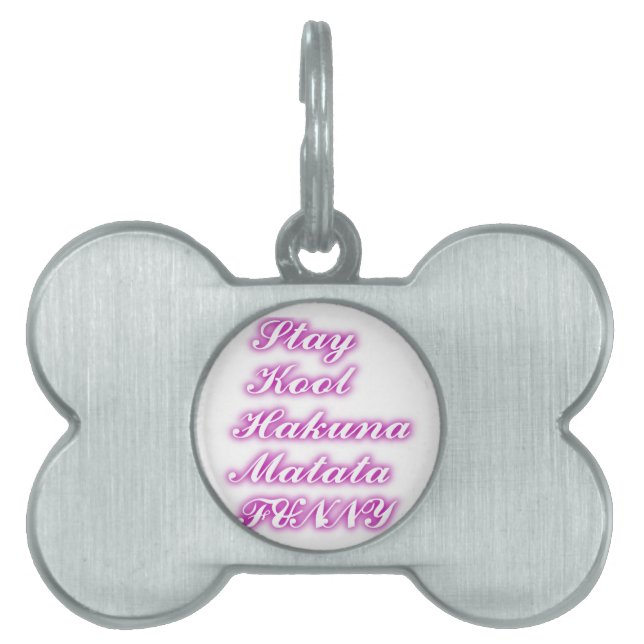 Play Cool Hakuna Matata .png Pet Name Tag (Front)
