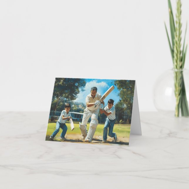 Play Cricket Digital Art Card (Front)