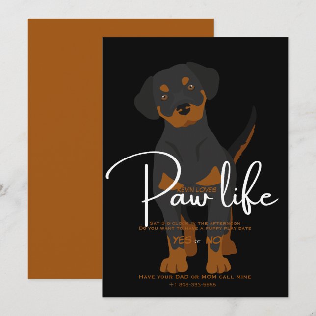Play date invitation (Front/Back)