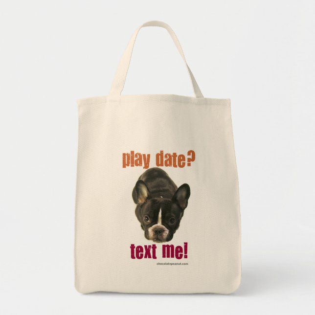 play date? text me! tote bag (Front)