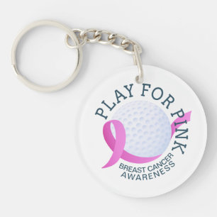 Play For Pink Breast Cancer Awareness Keychain
