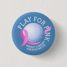 Play For Pink Breast Cancer Awareness | Pin Button