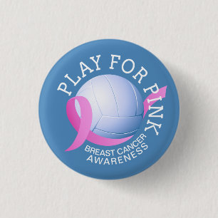 Play For Pink Breast Cancer Awareness   Pin Button