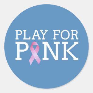 Play For Pink Breast Cancer Awareness Sticker