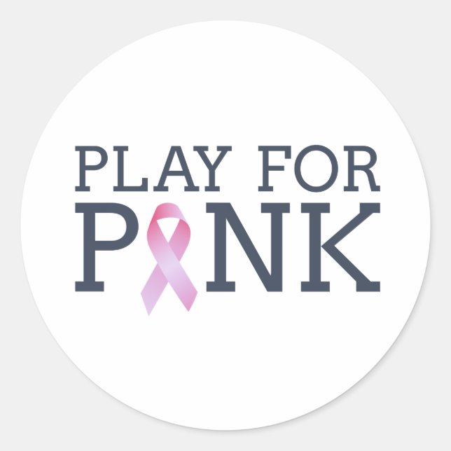 Play For Pink Breast Cancer Awareness | Sticker (Front)