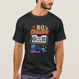 Play Game 80's Classic Controller Retro Game Graph T-Shirt
