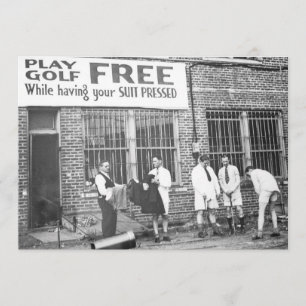 Play Golf Free (While Having Your Suit Pressed) Invitation