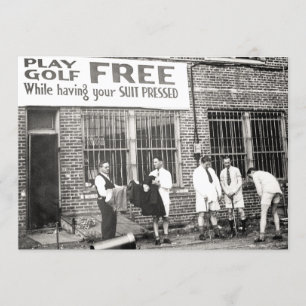 Play Golf Free (While Having Your Suit Pressed) Invitation