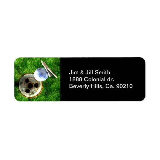 Play Golf Grunge Style Return Address Label