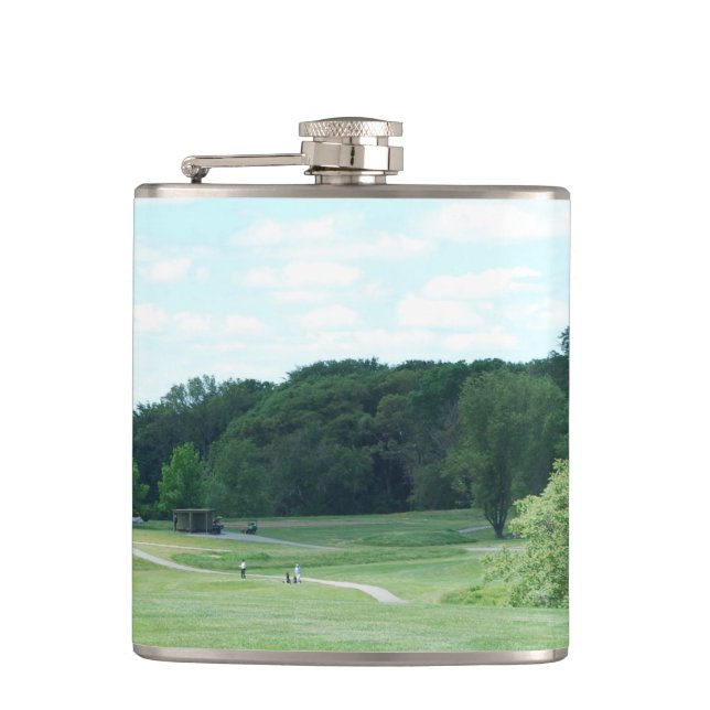Play Golf Hip Flask (Front)