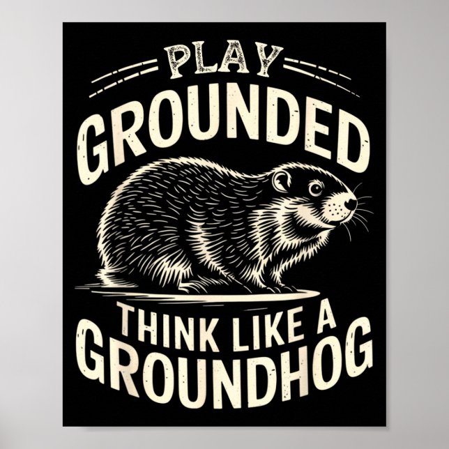 Play Grounded Think Like A Groundhog  Poster (Front)