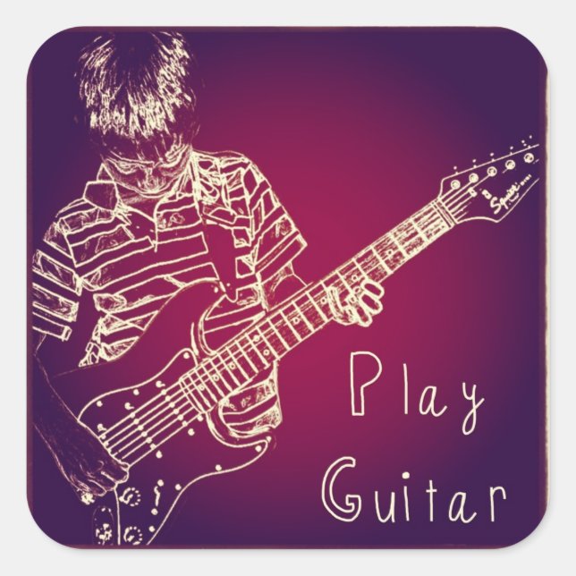 Play Guitar Stickers (Front)