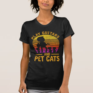 Play Guitars Pet Cats Musician Cute Kitten Lover T-Shirt