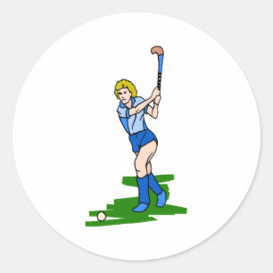 Play Hard Classic Round Sticker