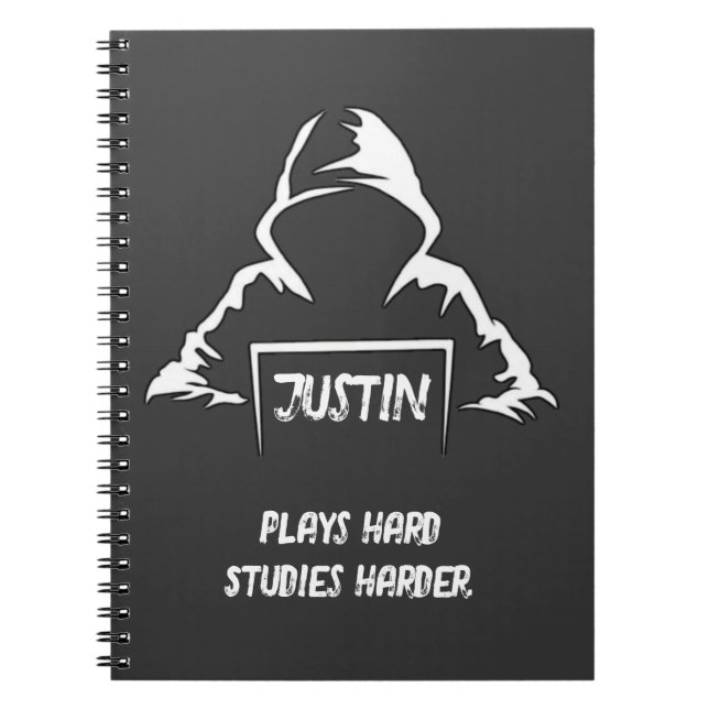 Play hard Study Harder cool Chic T-Shirt Notebook (Front)