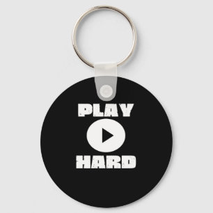 Play Hard Tri-Blend Keychain