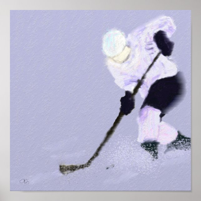 Play Ice Hockey Art Poster (Front)