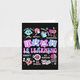 Play Is Learning Teacher First Day Of School Back  Card