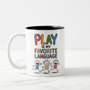 Play Is My Favourite Language Two-Tone Coffee Mug