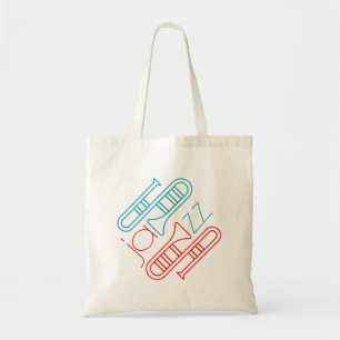 Play jazz tote bag