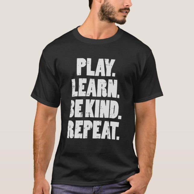 Play Learn Be Kind Repeat Kid Unity Day Orange Ant T-Shirt (Front)